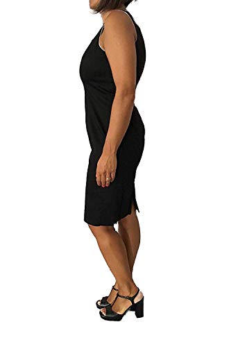 CALALUNA Abito Donna con Zip Dietro Nero con