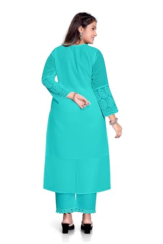Image of IMPEX Women's Georgette Chikankari Embroidery