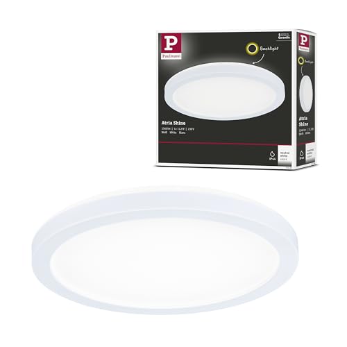 Paulmann 71156 LED Panel Atria Shine Backlight IP44 rund 190mm 11,2W 850lm 4000K Weiß Deckenleuchte