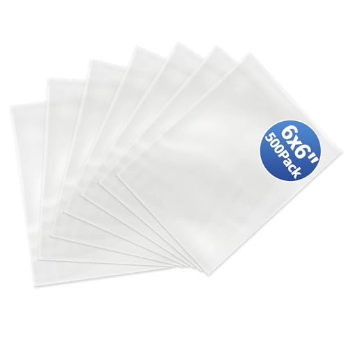 Metronic Shrink Wrap Bags 500Pcs 6x6 Inch Heat Shrink Seal Bags