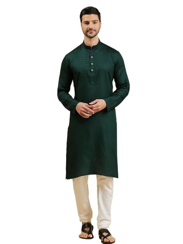 Image of Rajubhai Hargovindas Men Pure Cotton Solid Long Kurta