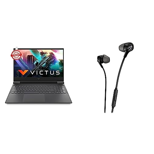 Image of HP Victus Gaming AMD Ryzen 7-5800H 16.1 inch(40.9 cm) FHD Gaming Laptop & HyperX Cloud Earbuds II BLK Gaming Earbuds with Mic