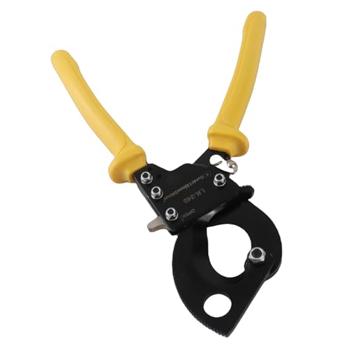 ERYUE Cortador de Cables de Acero con Alto Contenido Carbono con Trinquete para Corte Rápido, para Electricistas y Entusiastas del Bricolaje, LK-240