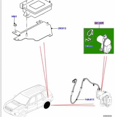 Miniatura 2 de ACTUADOR DE FRENO DE ESTACIONAMIENTO LR2 RANGE ROVER EVOQUE LR027141