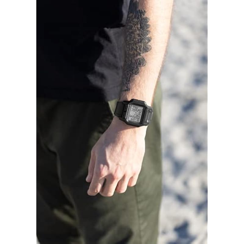 NIXON Regulus A1180 - 100m Water Resistant Mens Digital Sport Watch (46mm Watch Face, 29mm-24mm Pu/Rubber/Silicone Band) Black / Positive 상세이미지 6