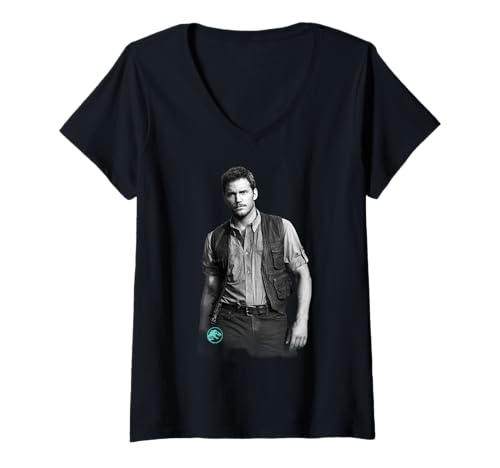 T-shirt col V Jurassic World femme idée cadeau originale pour anniversaire