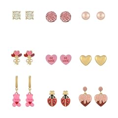 9Pcs Valentines Earrings B