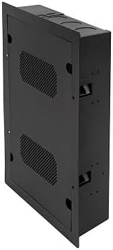 SM-RBX-20-BLK Recessed Dual Layer Flat Panel Solution, 20x14, Steel, Black