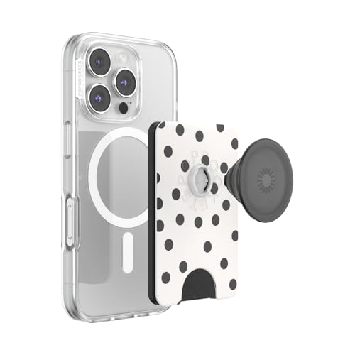 Image of PopSockets Phone Wallet for MagSafe, Phone Card Holder with Grip, Cute - Spotlight Dots