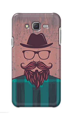 Image of PRINTFIDAA Man Icon with Beard Shirt Hipster Printed Designer Hard Case for Samsung J7 (2015) / Samsung J7 NXT /Samsung J7 Neo /Samsung J7 Core Back Cover -(e) RPM1001