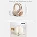 Cyyaog 2 PCS Winter Fashion Warm Plush Earmuffs: Foldable Faux Fur & Soft Suede, Cold-Proof(Khaki)