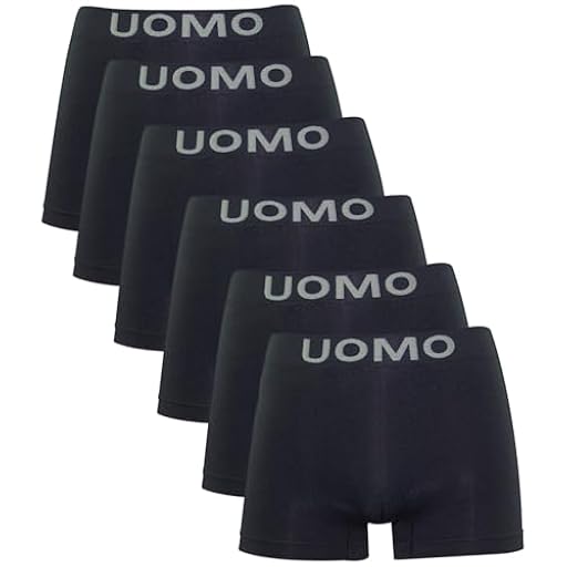 Channo Calzoncillos Licra Sin Costuras Boxer Hombre Suaves, Elásticos y Cómodos - Colección UOMO (Pack de 6 Negro L) | Ya disponible en tu tienda friki favorita! En mundofriki.es!