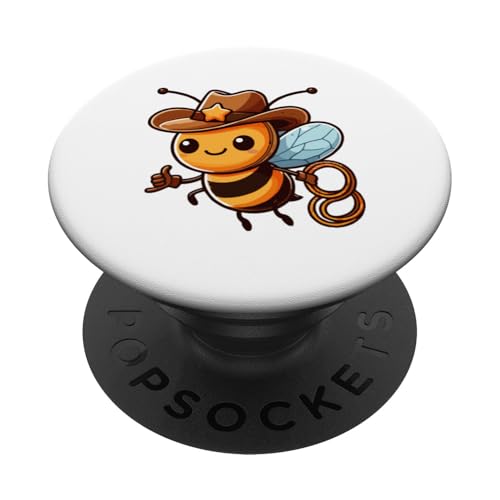 Western Rodeo Cowboy Outfit Hat Bee Texas Animals PopSockets Adhesive PopGrip