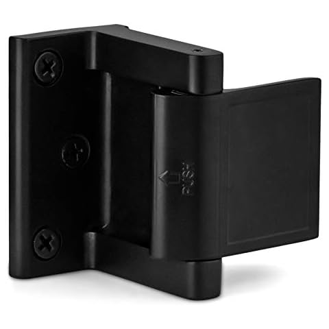 Berlin Modisch Door Lock Reinforcer Privacy Door Latch for in-Swinging Doors Extra High Resistance Home Door Security Lock Iron Black Finish Cover