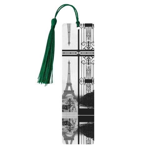Segnalibro in legno con Torre Eiffel di Parigi, bellissimi segnalibri stampati su entrambi i lati in legno di pioppo di alta qualità per libri, diari e altro