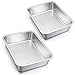 Homikit Zestaw 2 foremek do zapiekanek, stal nierdzewna, prostokątne formy do pieczenia, duża forma 32,5 x 25,5 x 8 cm, idealna do lasagów/mysz/brązni, odporna na wysoką temperaturę i nadaje się do mycia w zmywarce