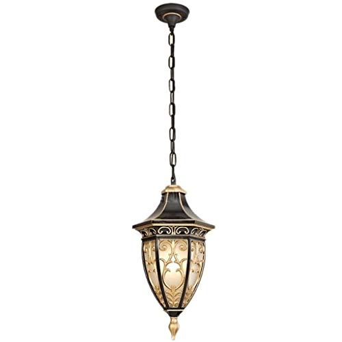 Lanterne suspendue extérieure noire pour illuminer une cour d'honneur
