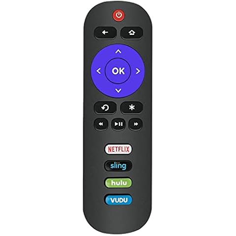 TCL/Roku TV Replacement Remote RC280 w/Volume Control Button Cover