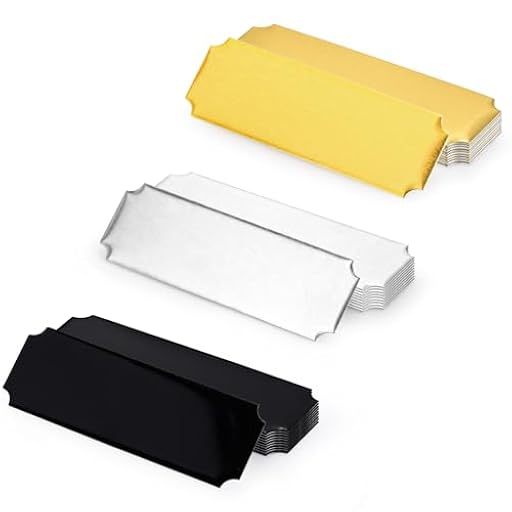 Modixun Paquete de 30 placas de nombre con respaldo adhesivo, plantillas de grabado láser, placa de trofeo personalizada de aluminio metálico grabada, placa conmemorativa, etiqueta de nombre | Ya disponible en tu tienda friki favorita! En mundofriki.es!