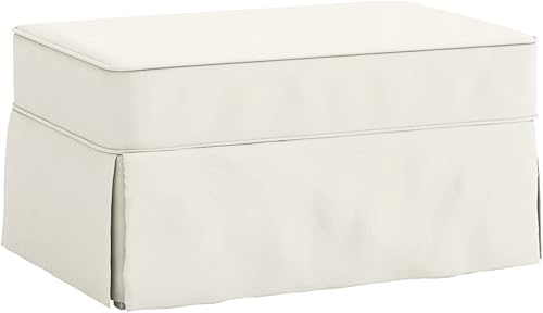 La funda otomana de algodón de reemplazo. Se adapta a Pottery Barn PB Comfort Ottoman. Funda para sofá de algodón denso (Beige Comfort)