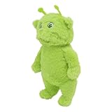 Peluche - Muñeca alienígena verde espacial, juguete único | Simpática figura verde decorativa | 30x10x17cm animal acolchado para gato - fan, niños, adultos, adolescentes, habitación, casa, pisol