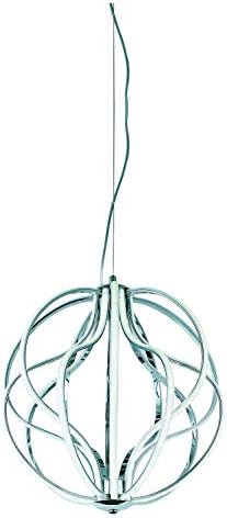 Polished Chrome 14 Light 17In. Wide Led Pendant from The Aura Collection