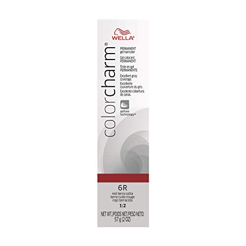 Wella Color Charm Permanent Gel Hair Color for Gray Coverage 6R Red Terra Cotta