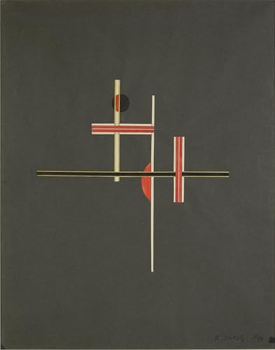 Art mural Moholy Nagy équilibre rouge et noir pour design de bureau