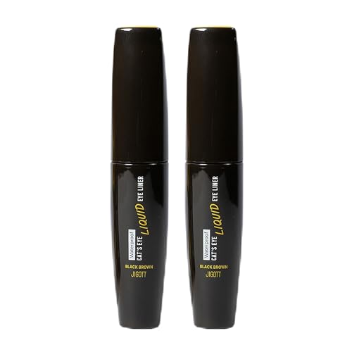 Jigott Delineador Líquido Negro Marrón Waterproof 2 pack miniatura 3