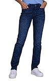 GINA LAURA Damen Jeans, Tina, Laser Print, 5-Pocket-Schnitt, gerades Bein Blue Denim 46 805168902-46