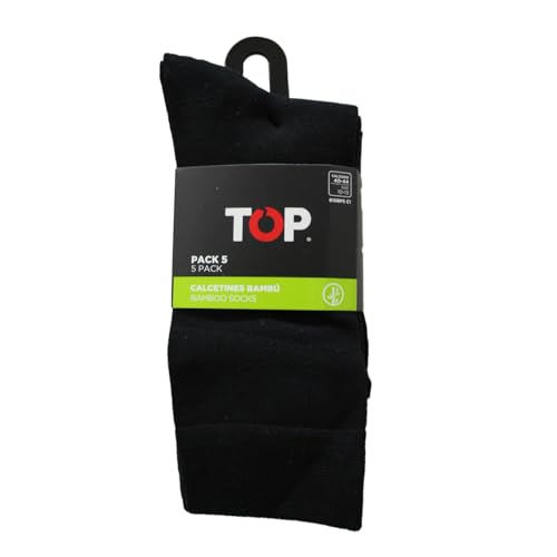 TOP - Men's Bamboo Crew Socks - Pack of 5 - One Size - Breathable Comfort & Fun Designs3