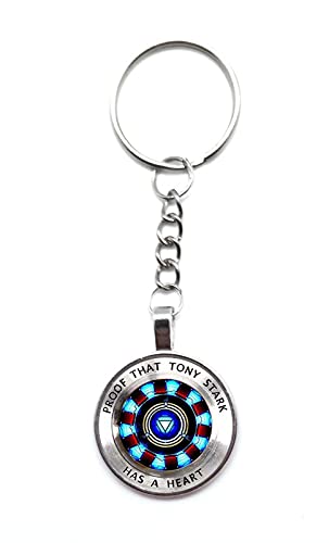 dgp Arc Heart Iron Man Tony Stark Porte-clés Pendentif Cristal Réacteur Argent