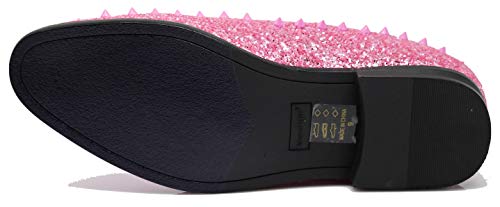 Image of SPK16 Men's Vintage Spike Dress Loafers Slip On Fashion Shoes Classic Tuxedo Dress Shoes