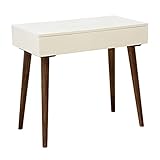 PRI Home Fare Mid-Century Modern Mini Desk in Off White
