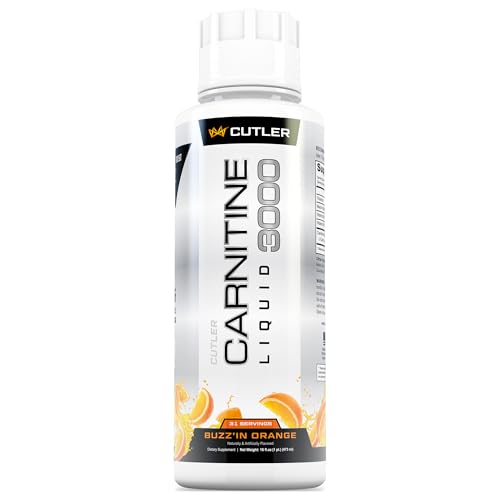 Cutler Nutrition Liquid L-Carnitine Supplement with Acetyl L-Carnitine & L-Carnitine Tartrate Forms - Pre Workout Formula for Optimal Absorption, Energy & Muscle Support, Buzz'in Orange Flavor