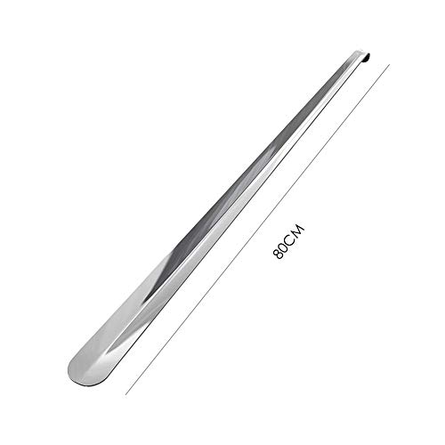 Chausse-pied extra long, 80 cm en acier inoxydable, longue poignée en métal durable avec crochet, a, 80 cm Cover