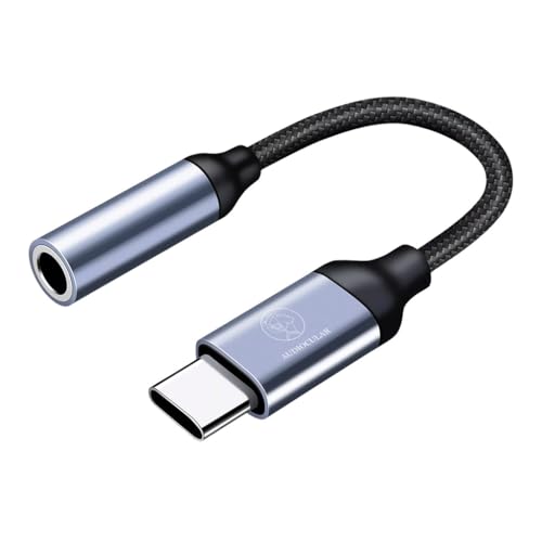 Image of AUDIOCULAR D13 Type C to 3.5mm DAC Dongle, Portable Audio Adapter with Built-in DAC Chip, 16bit /48kHz HiFi Sound, Compatible with iPhone 16 /15 Series, Galaxy, Pixel, iPad & USB-C Devices (Black)