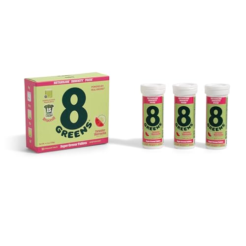 8Greens Supergreens Effervescent Tablets Cucumber Watermelon 30 Servings