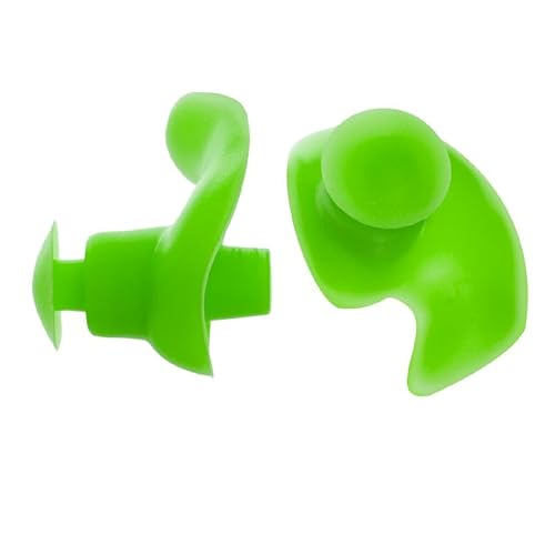 Image of James HealthPlus 1 Pair Waterproof Soft Silicone Earplugs for Water Sports Swimming with Storage Box (Green)