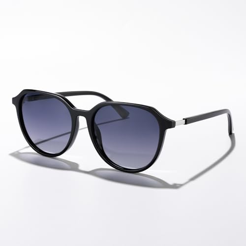 Stylish Round Metal Sunglasses for Men Women Fashion Retro Circle Frame Shades for Driving Outdoor Daily UV400