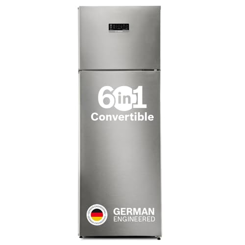 Image of Bosch 269L, 2 Star, Frost Free Double Door Refrigerator | 6-in-1 Convertible Modes | 80min Convert | Touch Panel | Extend Cool up to 18 hrs | SuperFreeze (CTC29S22VI, Fine Steel, 2026)
