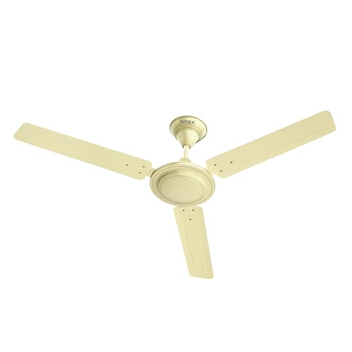 Image of Intex Aero Jet 1200MM Ceiling Fan with High Speed 380 RPM | 210 CMM Air Delivery, Double Ball Bearing Motor | Rust Proof Body, Inverter Compatible | Low Noise Operation, 24 Month Warranty (Ivory)
