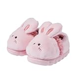 ACMEDE Pantofole in peluche per bambini e bambine 29-36, pantofole in peluche per ragazza, pantofole invernali, antiscivolo, per bambine e donne, coniglio, 33/34 EU