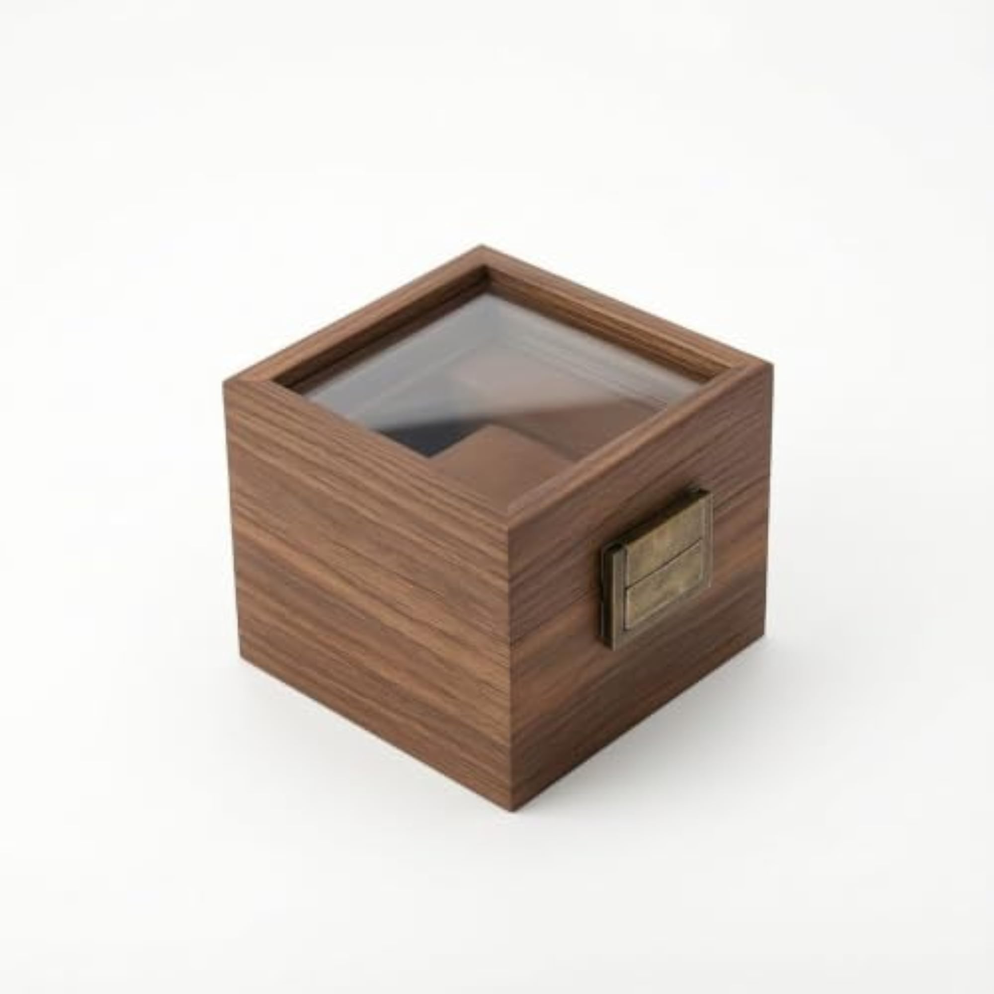 Walnut-Grain Wooden Single Watch Box