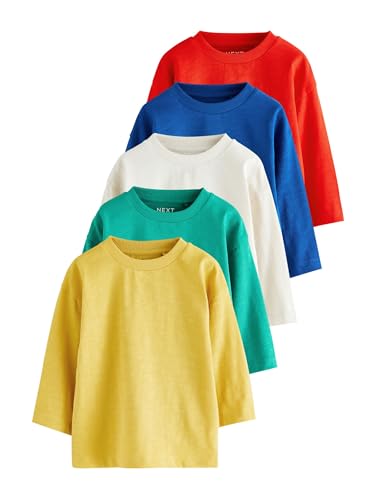 Look di tendenza NEXT Ragazzo Confezione da 5 Magliette a Manica Lunga Multi Bright 3 Anni