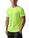 Zengjo Mens Running Shirt Hi Vis(Neon Green,L)