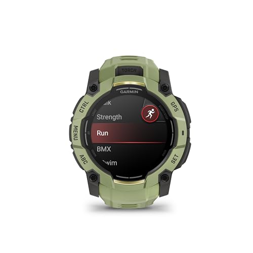 Garmin Instinct® 3 – 50 mm, AMOLED Display, Rugged Outdoor GPS Smartwatch, Built-in Flashlight, Alpine Rush Collection Limited Edition Color, Fern Green with Fern Green Band - Image 3