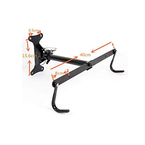 Preisvergleich Produktbild Praktisch Klappbar Fahrradhalter Fahrrad Wandhalter Hochleistung Halterung Fahrradhaken Wandmontage Aufbewahrung mit Schrauben für Wandmontage platzsparend Laufradeinhängung Max. 50 kg, Schwarz