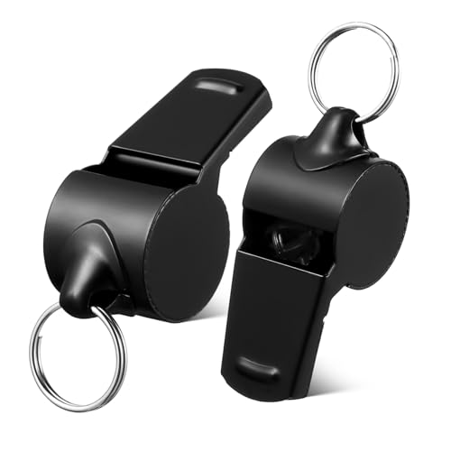 Abaodam 2pcs Stainless Steel Whistles for Sports and Safety Loud Sound Emergency Signal Whistle Ergonomic Design for Outdoor Adventures and Personal Safety