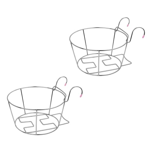 BESPORTBLE 2 Piezas Soportes Colgantes para Macetas de Acero Inoxidable de Estantes Duraderos para Plantas Jardines y Interiores Soporte Resistente para Almacenamiento y Decoración